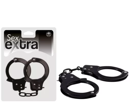 Fekete fém bilincs Sex extra metal cuffs black
