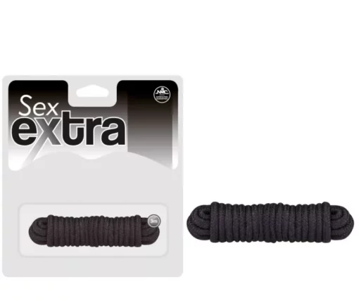 Fekete pamut kötél Sex extra love rope black