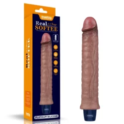 Realisztikus 9.5" real softee rechargeable silicone vibrátor tölthető
