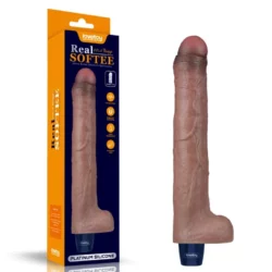 Ultrarealisztikus tölthető vibrátor 26.67 cm real softee rechargeable silicone vibrating dildo 10.5"