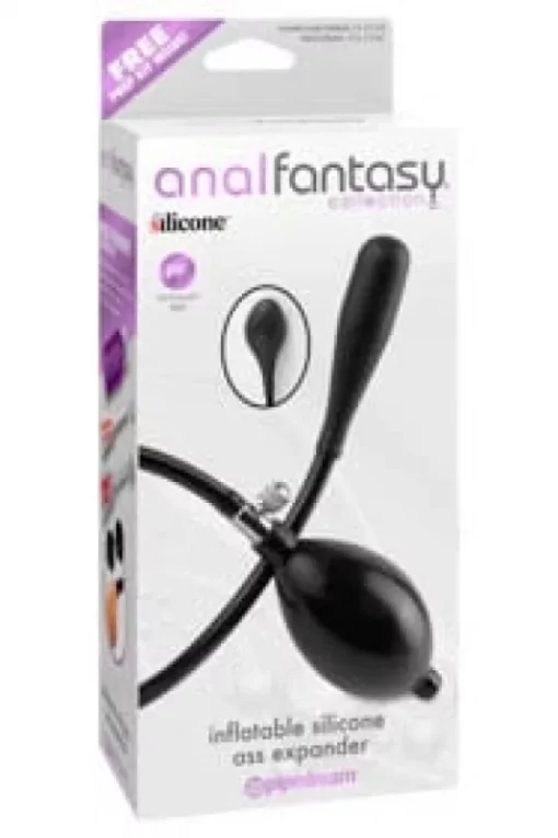 Inflatable silicone ass expander black