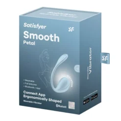 Satisfyer Smooth Petal vibrációs tojás (kék) (APP os)
