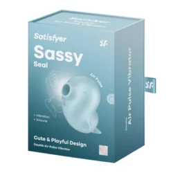 Satisfyer Sassy Seal léghullámos csiklóizgató, vibrációval (türkiz)