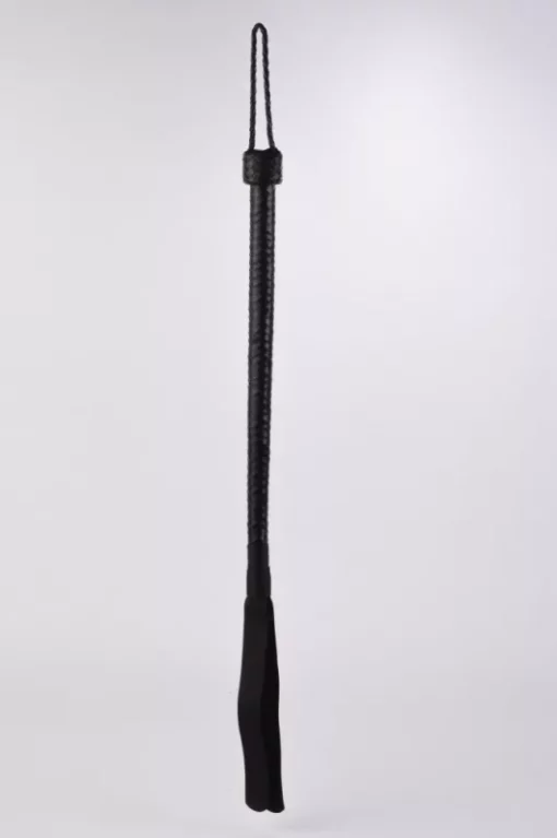 Bőr korbács 70 cm es kid leather 9 tails flogger fekete