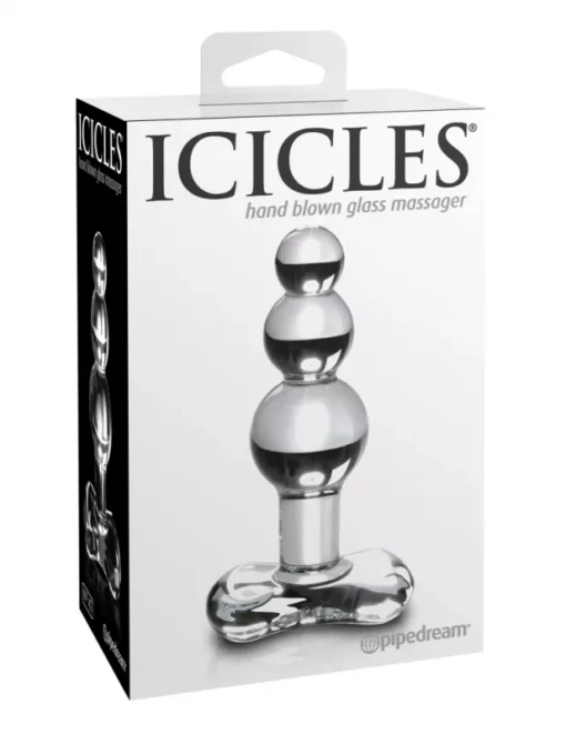 Icicles tripla gömbös anál dildó üvegből