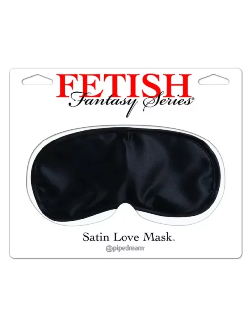 Fekete szatén szemmaszk Satin Love Mask Black