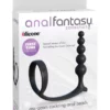 Análdugó péniszgyűrűvel Ass gasm cockring anal beads black