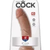 Tapadókorongos valósághű dildó King Cock 21 cm