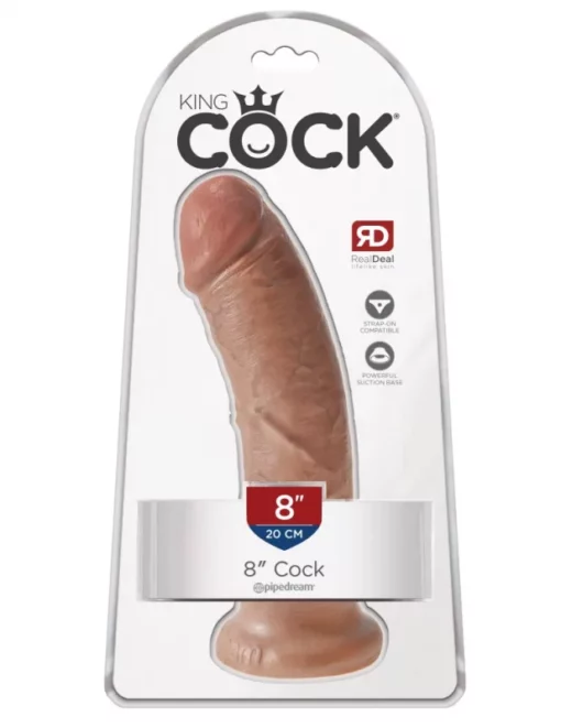 Tapadókorongos valósághű dildó King Cock 21 cm