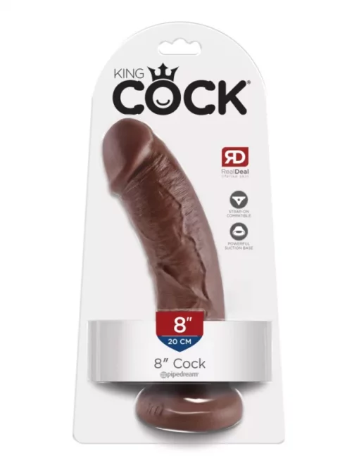 Letapasztható pénisz barna King Cock 20 cm