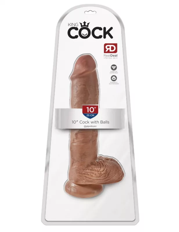 Műpénisz herével tapadótalpas King cock 10