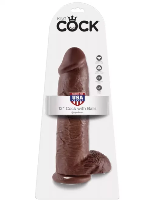 Cock with Balls Brown 30,5 cm