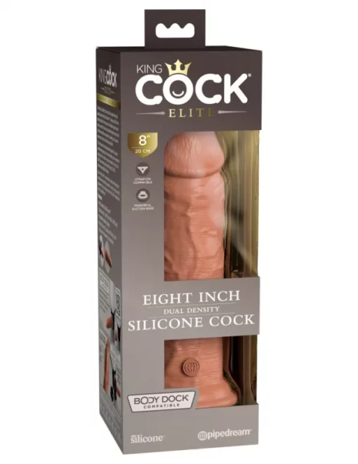 Valósághű pénisz 8 dual density silicone cock tan 20 cm