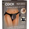 Heveder tapadókorongos játékoknak, fekete és barna Comfy body dock strap on harness