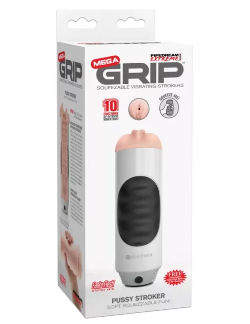 Vibrátoros pénisz kényeztető punci Mega Grip vagina