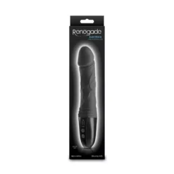 Fekete, realisztikus, tölthető vibrátor Renegade Electrica Black 16 cm