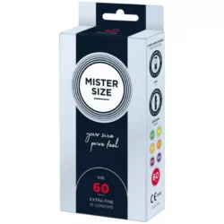 Mister Size 60. 10 db egyedi méretű, extra vékony óvszer (60 mm)