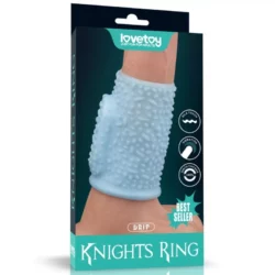 Rücskös vibráló péniszköpeny Vibrating drip knights ring