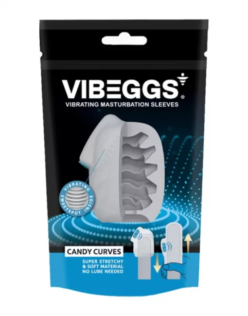 Rezgő maszturbációs hüvely Vibeggs candy curves fehér
