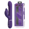 Masszírozógyöngyös csiklókaros vibrátor sötét lila Pretty Love Falin twinkled tenderness purple
