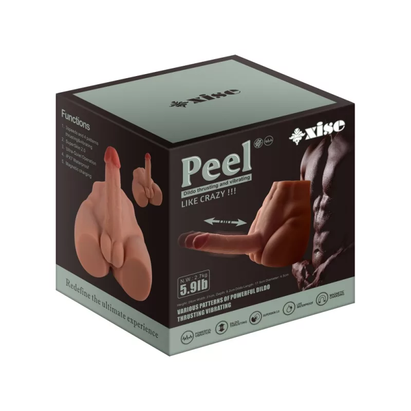 Férfi torzó maszturbátor vibrátoros Peel ass masturbator and dildo thrusting