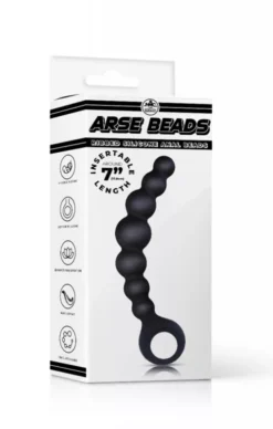Arse Beads 7" Ribbed Silicone Anal Beads I