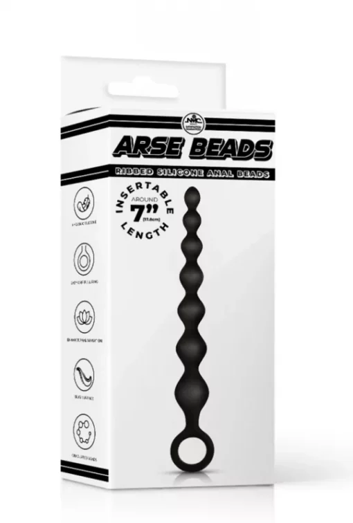 Arse Beads 7" Ribbed Silicone Aanal Beads II