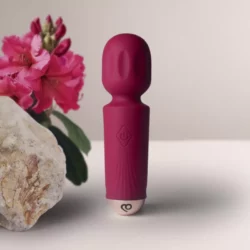Tölthető mini masszírozó vibrátor Rechargeable Mini Wand Azalea Red