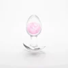 Közepes méretű szilikon plug rózsaszín üveg gömbbel Cosmic Glams medium pink