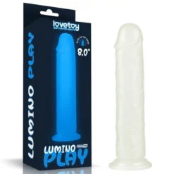 Világító tapadókorogos dildó 20cm 8" Lumino Play dildo