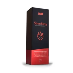 MASSAGE GEL STRAWBERRY GLASS BOTTLE 30 ML + BOX