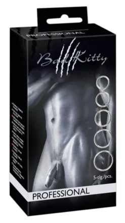 Péniszgyűrű Bad Kitty Set of 5 Metal Rings