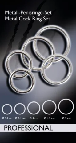 Péniszgyűrű Bad Kitty Set of 5 Metal Rings
