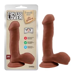 Pénisz dildó herékkel, félmeztelen szerető, 19,2 cm. – Topless Lover Latin