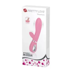 Szuper puha szilikon vibrátor, 20,5 cm. – Pretty Love Thomas Pink