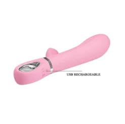 Szuper puha szilikon vibrátor, 20,5 cm. – Pretty Love Thomas Pink