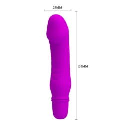 Mini vibrátor 10 stimulációs móddal, 13,5 cm. – Steve Purple