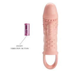 Rezgő péniszhosszabbító herepánttal, 14cm. – Cecilia hüvely 1