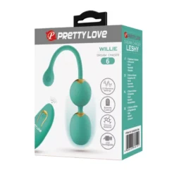 Rezgő hüvelygolyók távirányítóval – Pretty Love Willie Green