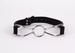 Calf Softy Leather Top and Lamb Leather Padding with Stainless Steel Mouth Piece fekete