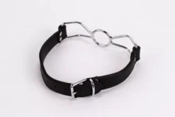 Calf Softy Leather Top and Lamb Leather Padding with Stainless Steel Mouth Piece fekete