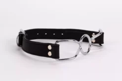 Calf Softy Leather Top and Lamb Leather Padding with Stainless Steel Mouth Piece fekete