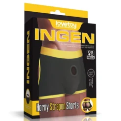 Uniszex pántos boxer, M/L méret – Horny Strapon Shorts