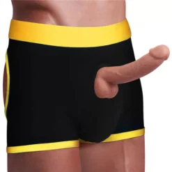 Uniszex pántos boxer, M/L méret – Horny Strapon Shorts