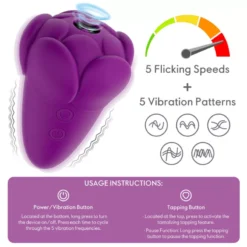 Csiklóizgató Flicker Rechargeable Vibrator lila