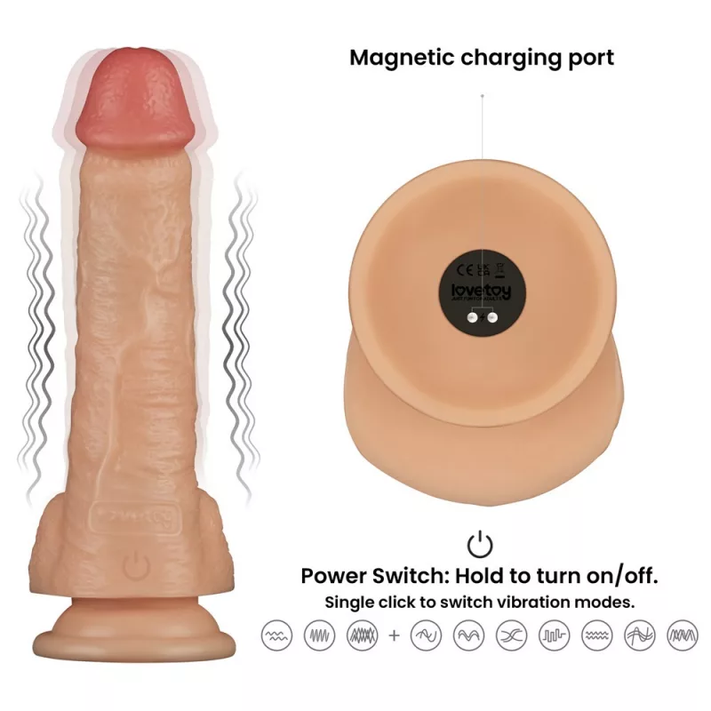 Vibrátor 8’ Vibrating Power Basics Cock