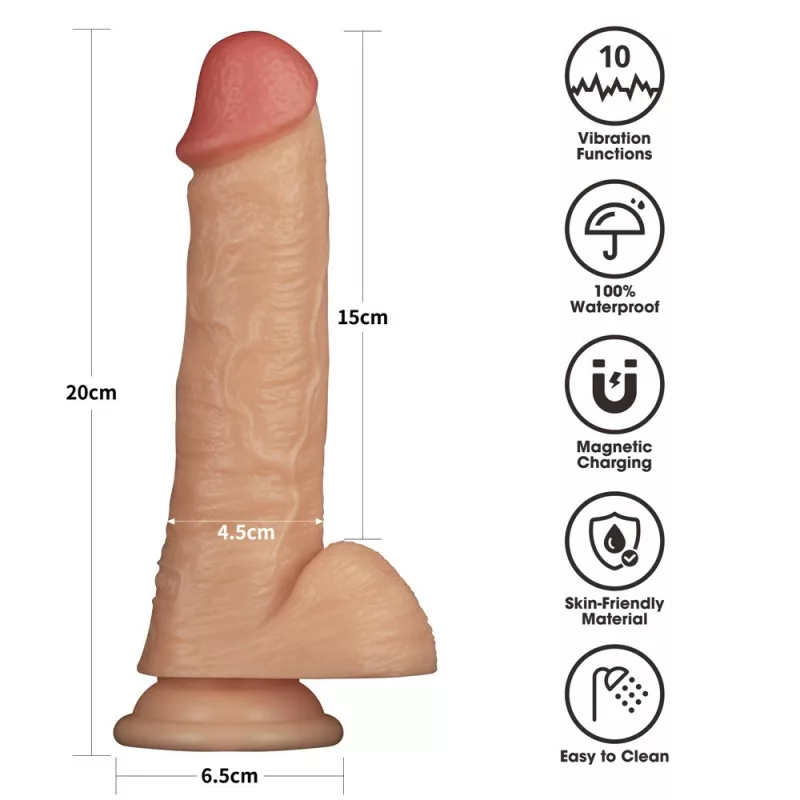 Vibrátor 8’ Vibrating Power Basics Cock