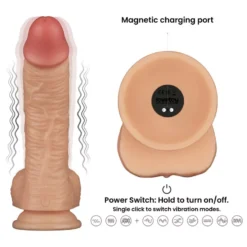 Vibrátor 8.5’ Vibrating Power Basics Cock