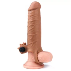 Pleasure X Tender Vibrating Penis Sleeve #1 Brown