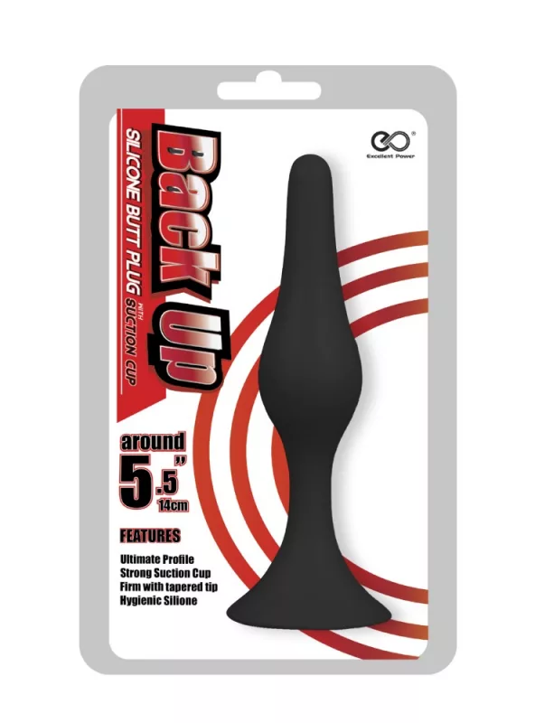 Análdugó Back Up 14 cm Silicone anál dugó w/Suction Cup